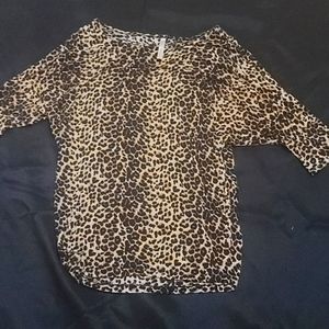 Leopard ceop sleeve blouse